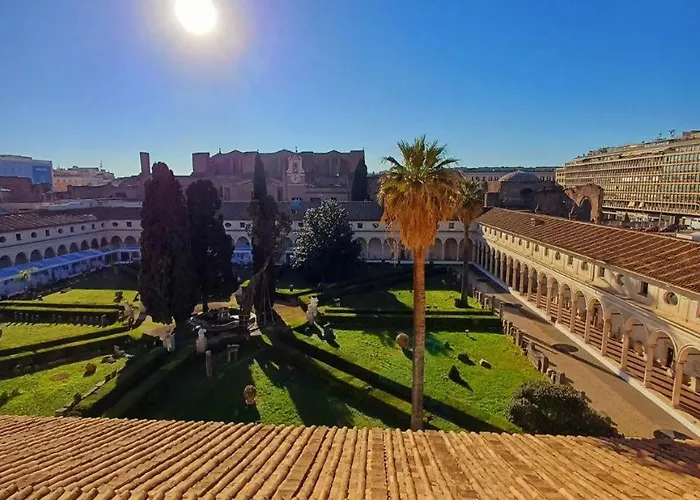 X2 Con Magnifica Vista Sul Chiostro Di Michelangelo E Le Terme Di Diocleziano Gasthof Rom